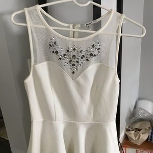 White Bedazzled Top